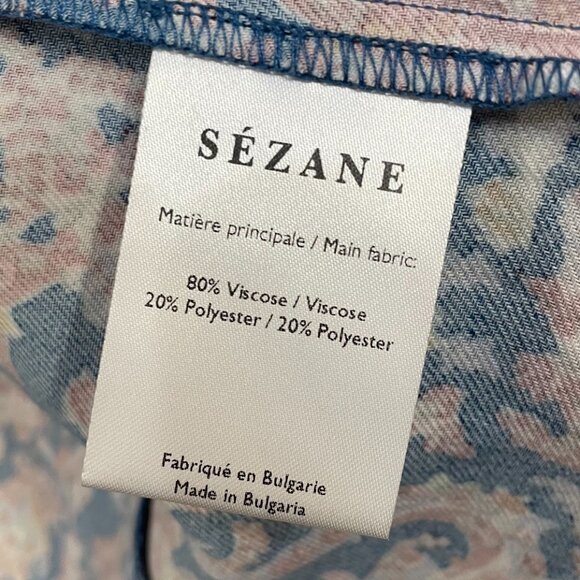 Like New Sezane Alicia Paisley Midi Skirt Ranch Marine 38, 6 - Picture 8 of 9